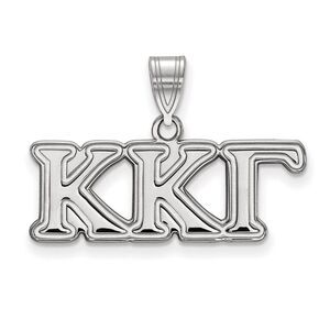 Sterling Silver Kappa Kappa Gamma Medium Greek Letters Pendant